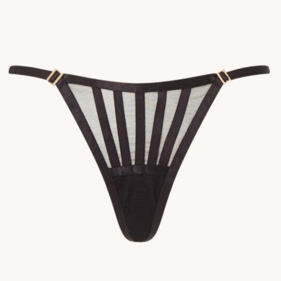 New! Bluebella Rowan String Van Mesh Strappy Panty Black Size XL 2104 - Picture 1 of 9